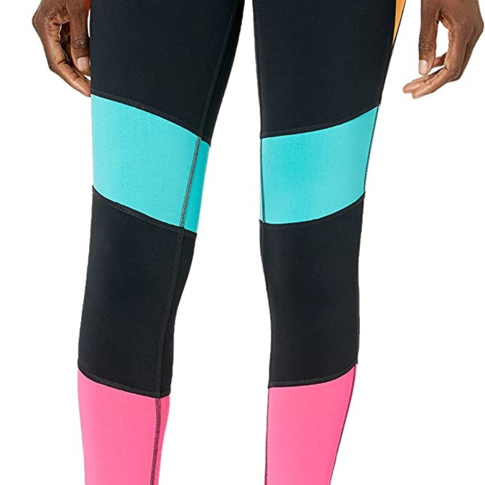 High-waisted, Multi-colored Zumba Leggings - Large